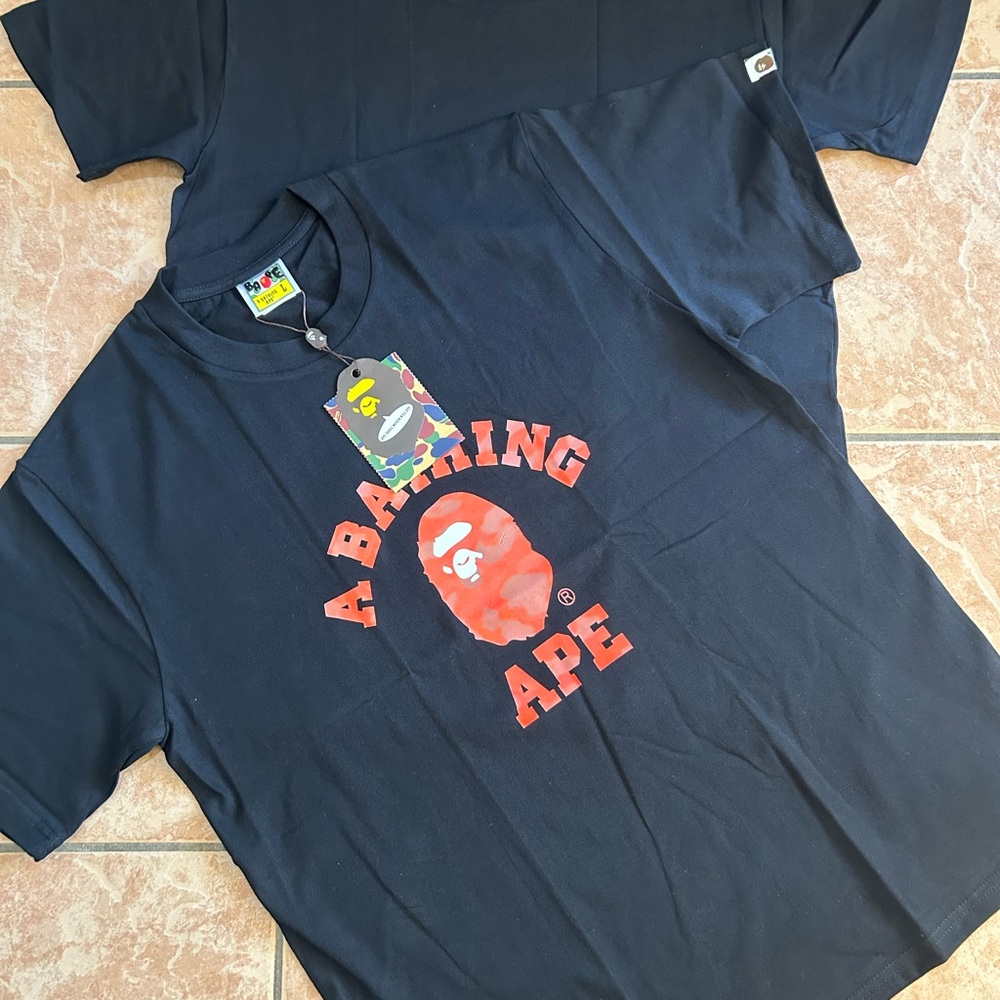 Red Bathing Ape College Tee